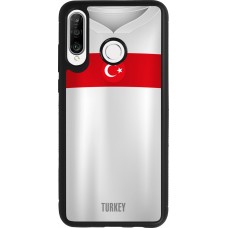 Coque Huawei P30 Lite - Silicone rigide noir Maillot de football Turquie personnalisable