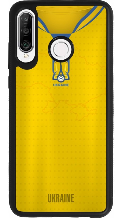 Coque Huawei P30 Lite - Silicone rigide noir Maillot de football Ukraine