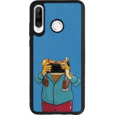 Huawei P30 Lite Case Hülle - Silikon schwarz Frog with camera DTMF