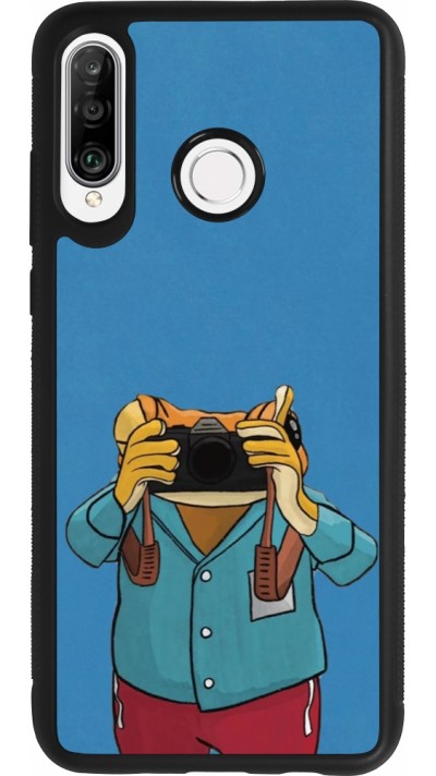 Huawei P30 Lite Case Hülle - Silikon schwarz Frog with camera DTMF