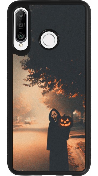 Coque Huawei P30 Lite - Silicone rigide noir Halloween 2025 Scream
