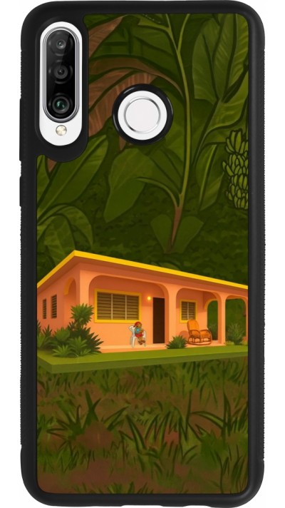 Huawei P30 Lite Case Hülle - Silikon schwarz Benitos house DTMF