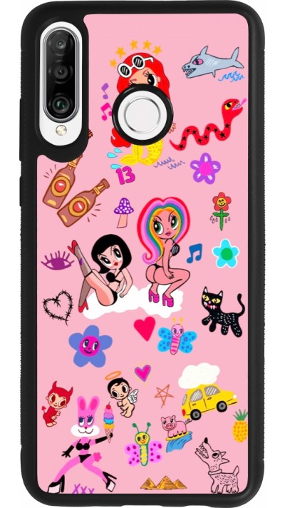 Coque Huawei P30 Lite - Silicone rigide noir Karol G La Bichota Manana Sera Bonito