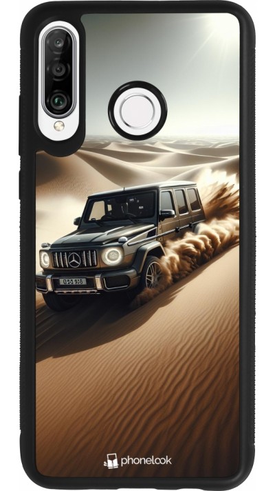 Coque Huawei P30 Lite - Silicone rigide noir Mercedes G Drift Desert