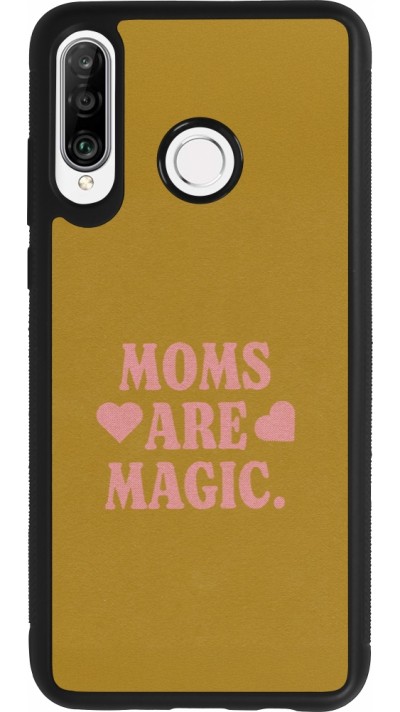 Huawei P30 Lite Case Hülle - Silikon schwarz Mom 2026 Are Magic