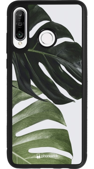Coque Huawei P30 Lite - Silicone rigide noir Monstera Plant