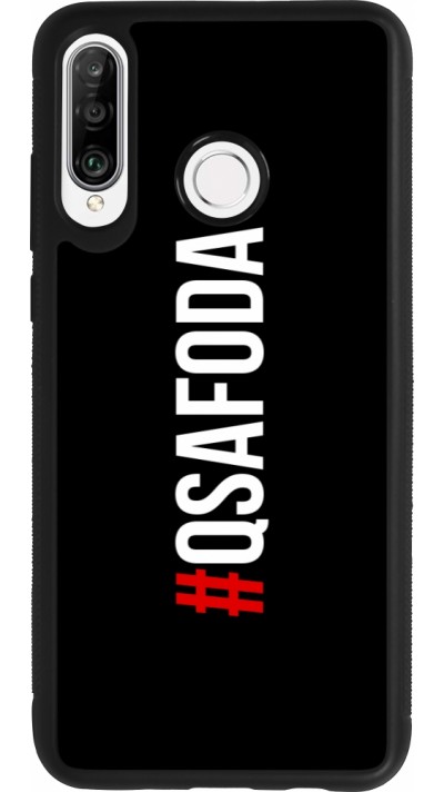 Coque Huawei P30 Lite - Silicone rigide noir Qsafoda 1