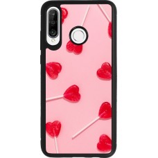 Huawei P30 Lite Case Hülle - Silikon schwarz Saint Valentines Day 26 Lollipop
