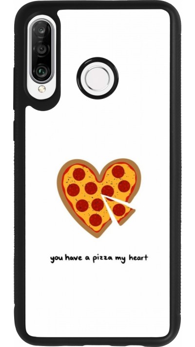 Huawei P30 Lite Case Hülle - Silikon schwarz Saint Valentines Day 26 You have my pizza heart