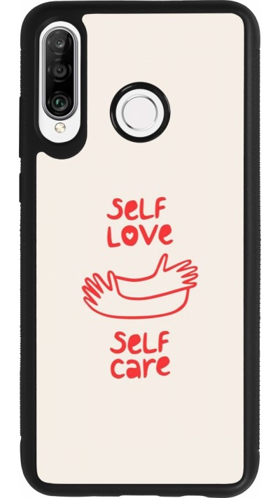 Huawei P30 Lite Case Hülle - Silikon schwarz Saint Valentines Day 26 Self love self care
