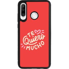 Huawei P30 Lite Case Hülle - Silikon schwarz Saint Valentines Day 26 Te quiero mucho