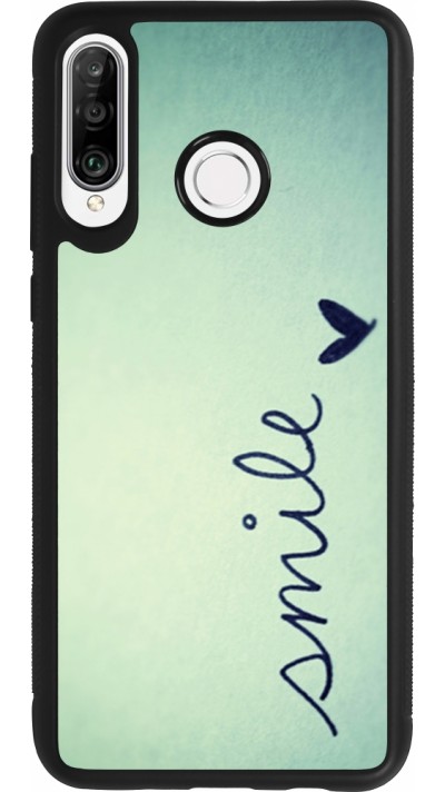 Coque Huawei P30 Lite - Silicone rigide noir Smile