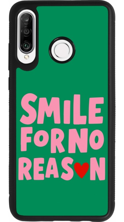 Huawei P30 Lite Case Hülle - Silikon schwarz Smile for no reason 2026