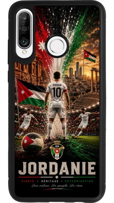 Coque Huawei P30 Lite - Silicone rigide noir Football Jordanie splash 2026