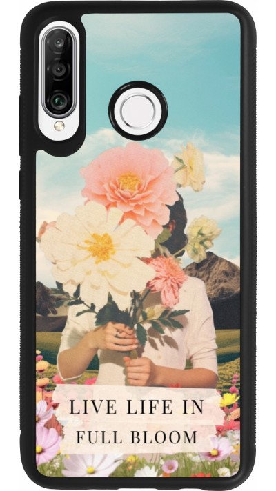 Huawei P30 Lite Case Hülle - Silikon schwarz Live life in full moon Spring 2026