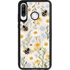 Huawei P30 Lite Case Hülle - Silikon schwarz Pattern bees Spring 2026