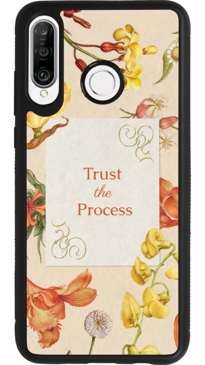 Huawei P30 Lite Case Hülle - Silikon schwarz Trust the process Spring 2026