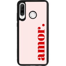 Huawei P30 Lite Case Hülle - Silikon schwarz Valentine 2024 amor