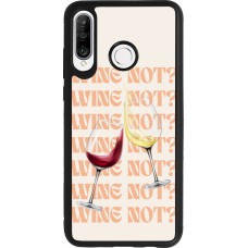 Coque Huawei P30 Lite - Silicone rigide noir Wine not