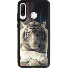Coque Huawei P30 Lite - Silicone rigide noir Zen Tiger