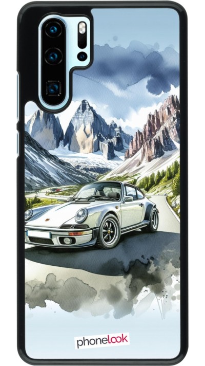 Huawei P30 Pro Case Hülle - Porsche 911 Berg Aquarell