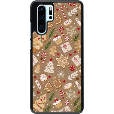 Huawei P30 Pro Case Hülle - Christmas 25 Pattern Ginger Cookie