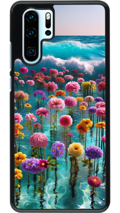 Huawei P30 Pro Case Hülle - Blumenmeer Wellen