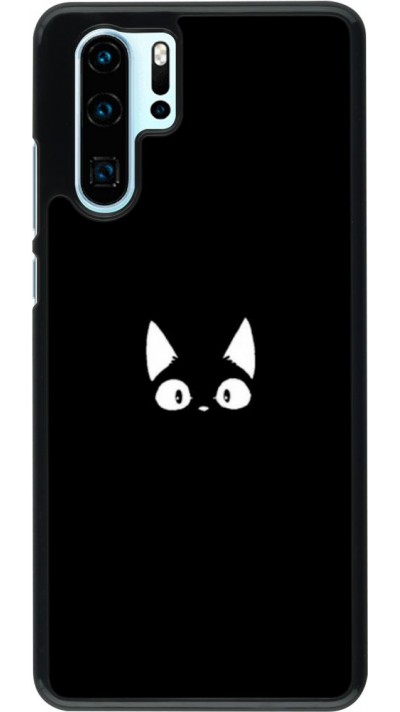 Hülle Huawei P30 Pro - Funny cat on black