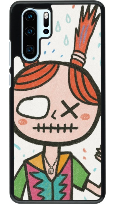 Huawei P30 Pro Case Hülle - Little Girl Sketch