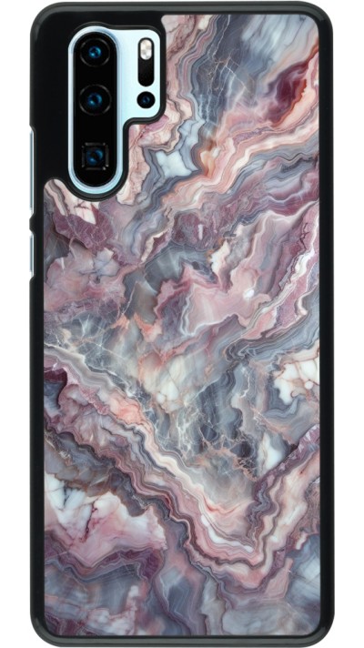 Huawei P30 Pro Case Hülle - Violetter silberner Marmor