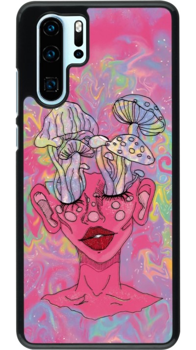Huawei P30 Pro Case Hülle - Psychedelic pink mushroom