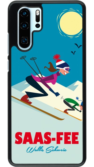 Huawei P30 Pro Case Hülle - Saas-Fee Ski Downhill