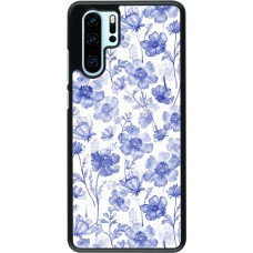 Huawei P30 Pro Case Hülle - Spring 23 watercolor blue flowers