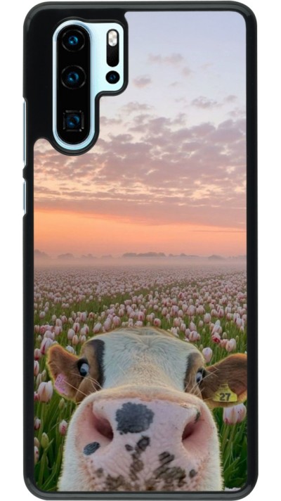 Coque Huawei P30 Pro - Cow with tulips Spring 2026