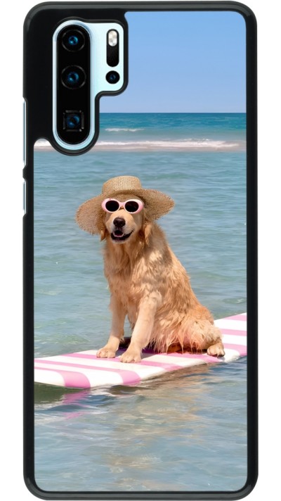 Huawei P30 Pro Case Hülle - Summer Dog on Paddle