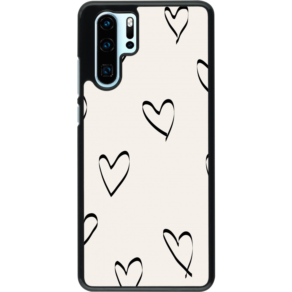 Huawei P30 Pro Case Hülle - Valentine 2023 minimalist hearts