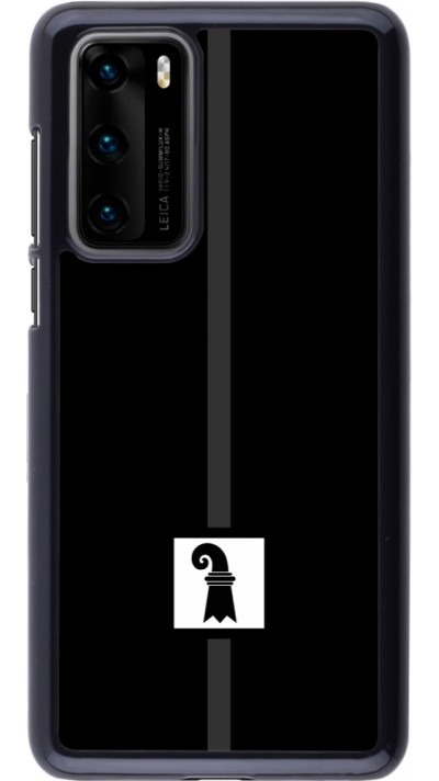 Huawei P40 Case Hülle - Kanton BS schwarz