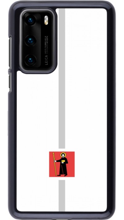 Huawei P40 Case Hülle - Kanton GL weiss