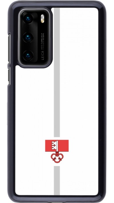 Huawei P40 Case Hülle - Kanton OW weiss