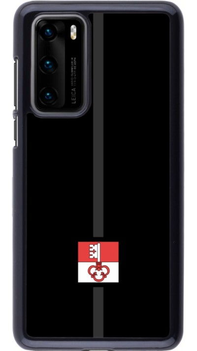 Huawei P40 Case Hülle - Kanton OW schwarz