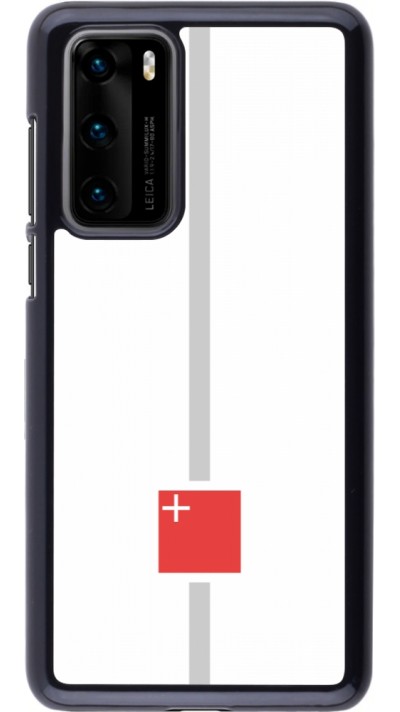 Huawei P40 Case Hülle - Kanton SZ weiss
