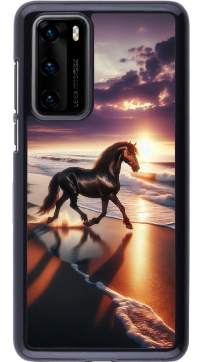 Huawei P40 Case Hülle - Pferd majestätisch Strand