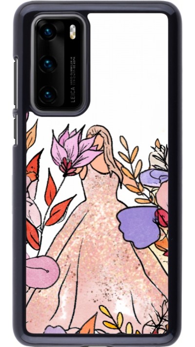 Huawei P40 Case Hülle - Taylor Swift Sketch - White