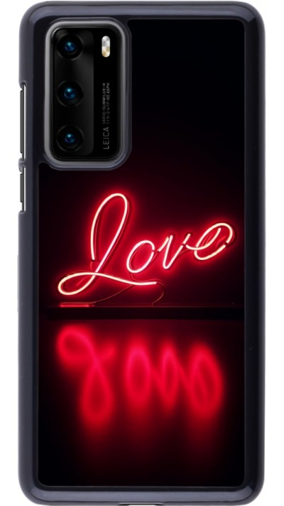 Coque Huawei P40 - Valentine 2025 Neon Love