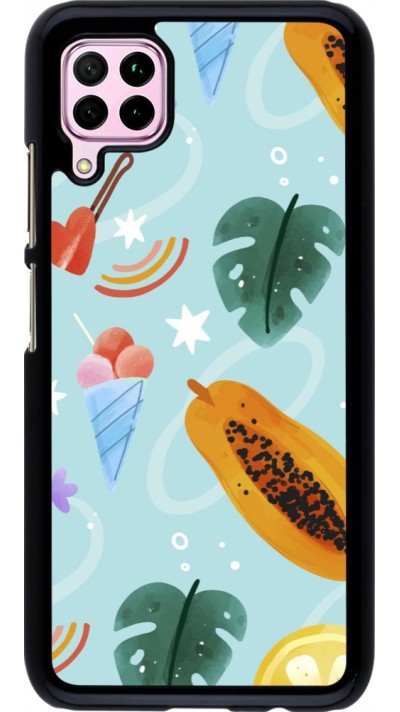 Huawei P40 Lite Case Hülle - Summer 2025 Pattern papaya