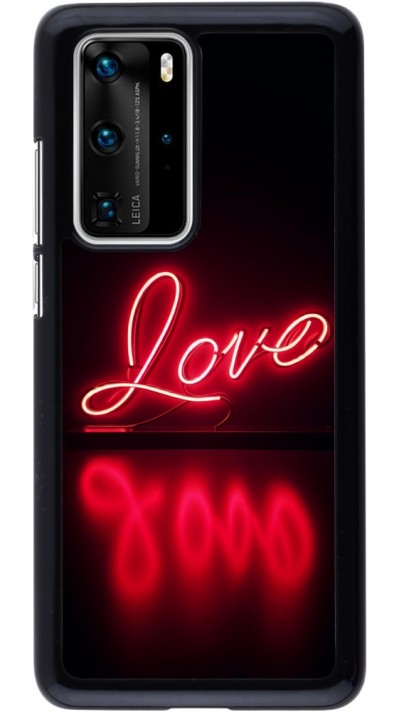 Coque Huawei P40 Pro - Valentine 2025 Neon Love