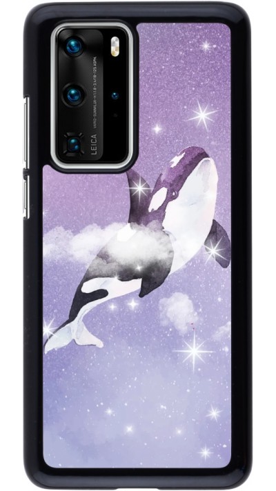 Hülle Huawei P40 Pro - Whale in sparking stars