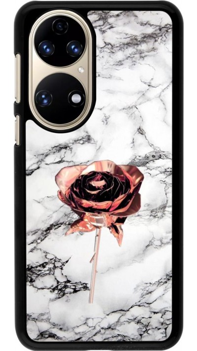 Hülle Huawei P50 - Marble Rose Gold