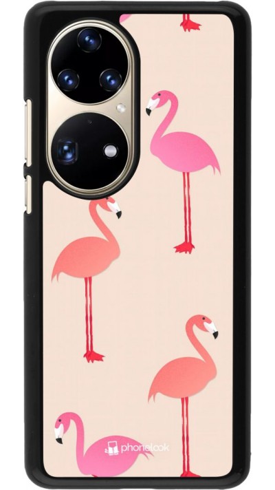 Hülle Huawei P50 Pro - Pink Flamingos Pattern