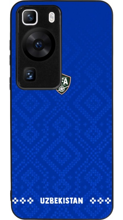 Coque Huawei P60 - Silicone rigide noir Maillot de football Ouzbékistan 2026 personnalisable